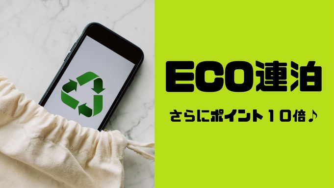 【ECO連泊×ポイント１０倍】ビジネスマンに大好評！清掃不要、２泊以上でポイント還元＜素泊＞